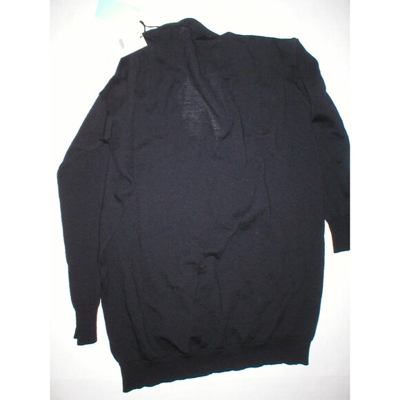 New NWT Designer Wool Sweater 44 Italy Womens 8 Zinco Black Kangaroo Pocket M - Picture 10 of 12